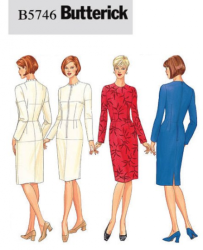 5746 6092 3002 5627 BUTTERICK PERSONAL FITTING SHELL DRESS PATTERN 16; 18; 20; 22; 24; 8; 10; 12; 14; CHOICE;16W-32W, CHOICE